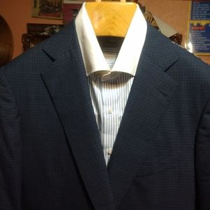 Cesare Attolini Men's Navy Check As is Sport Coats Size 44R